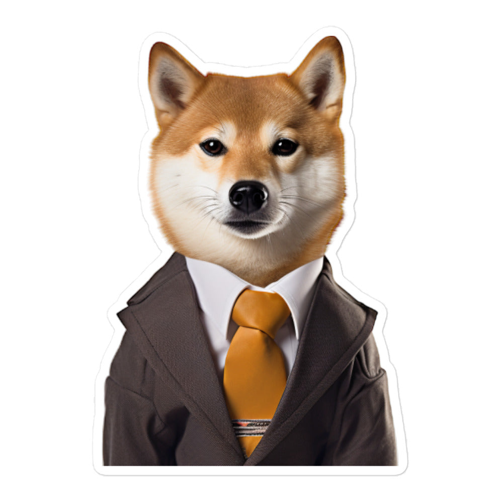 Shiba Inu Sales Consultant Sticker - Stickerfy.ai