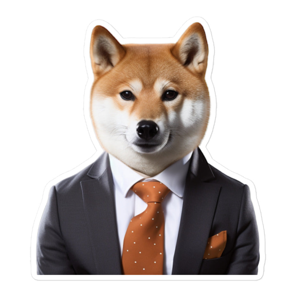 Shiba Inu Sales Consultant Sticker - Stickerfy.ai