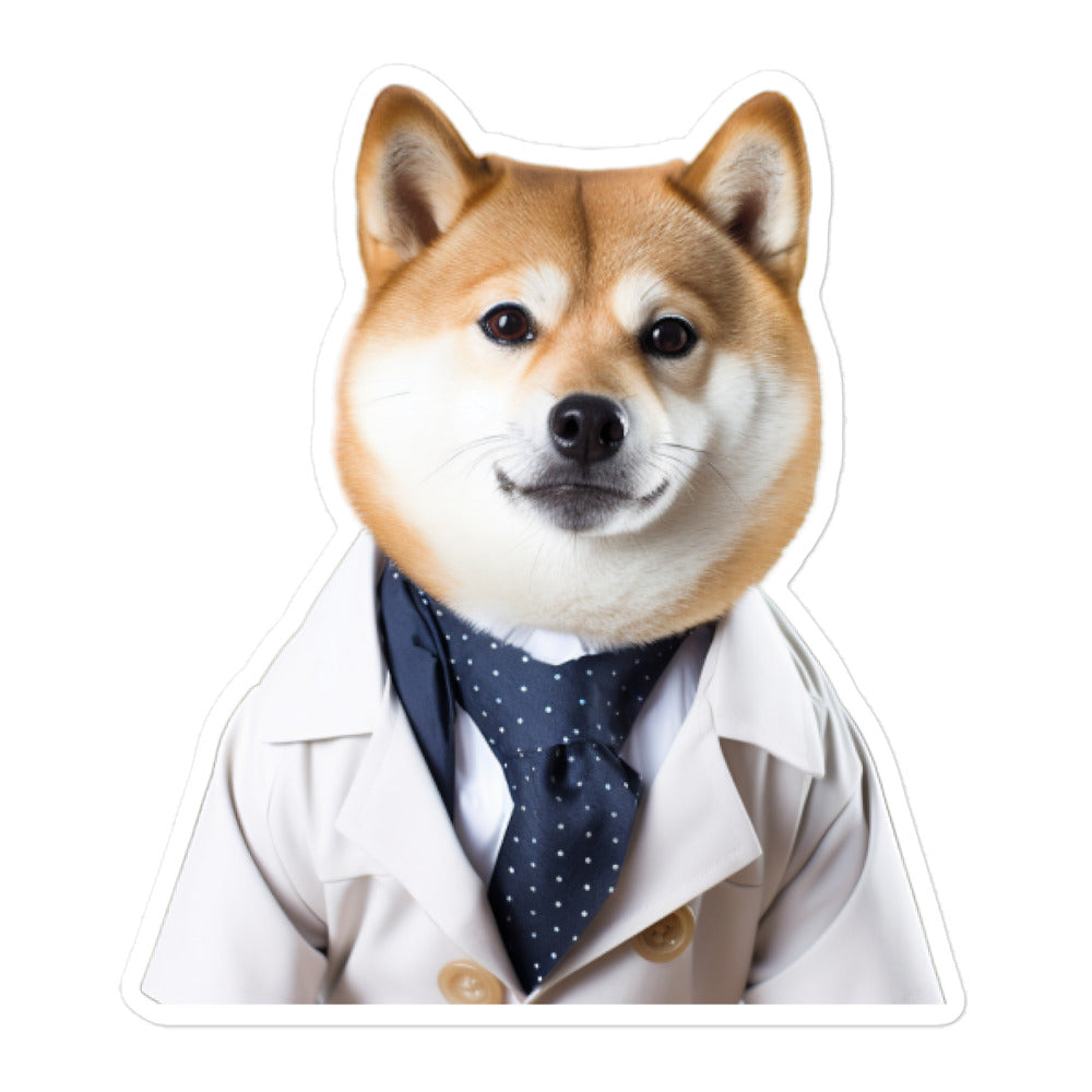 Shiba Inu Pharmacist Sticker - Stickerfy.ai