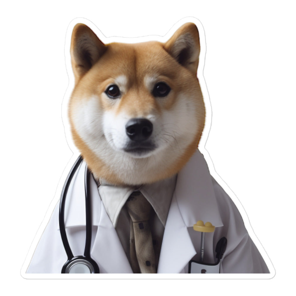 Shiba Inu Doctor Sticker - Stickerfy.ai