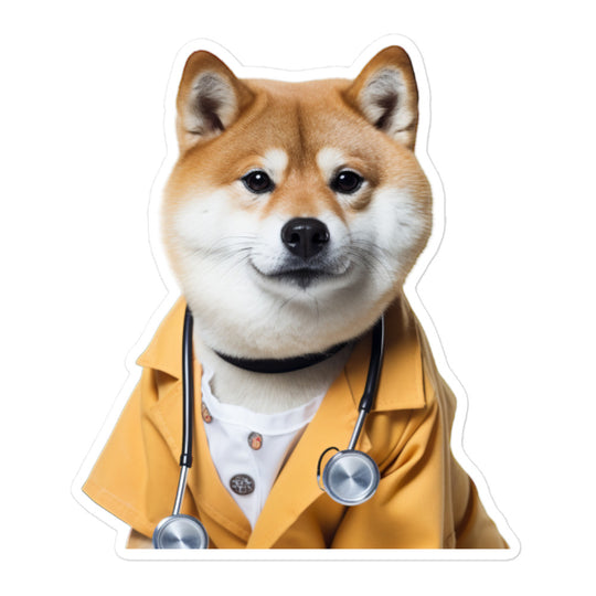 Shiba Inu Doctor Sticker - Stickerfy.ai