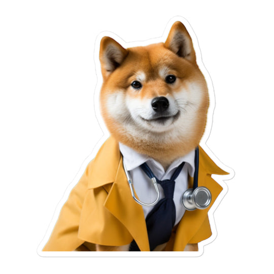 Shiba Inu Doctor Sticker - Stickerfy.ai