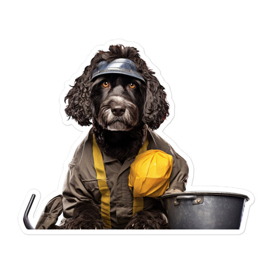 Portuguese Water Janitor Sticker - Stickerfy.ai