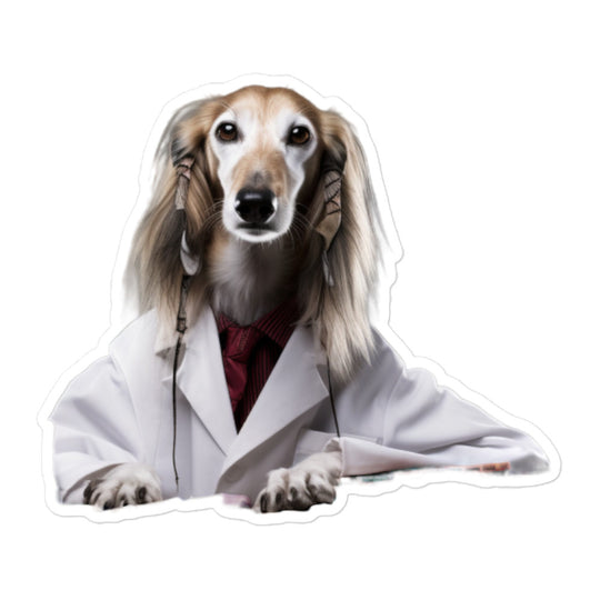 Saluki Pharmacist Sticker - Stickerfy.ai