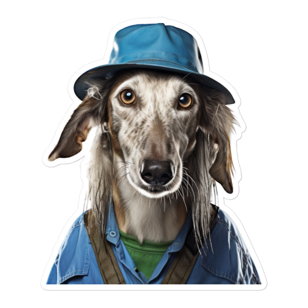 Saluki Janitor Sticker - Stickerfy.ai