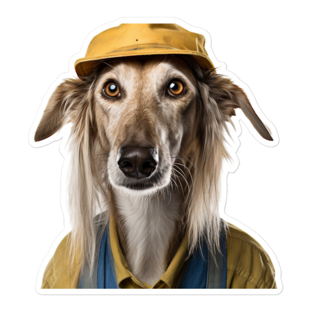 Saluki Janitor Sticker - Stickerfy.ai