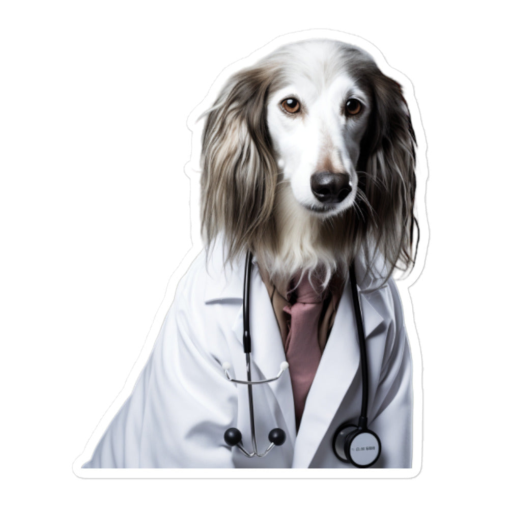 Saluki Doctor Sticker - Stickerfy.ai