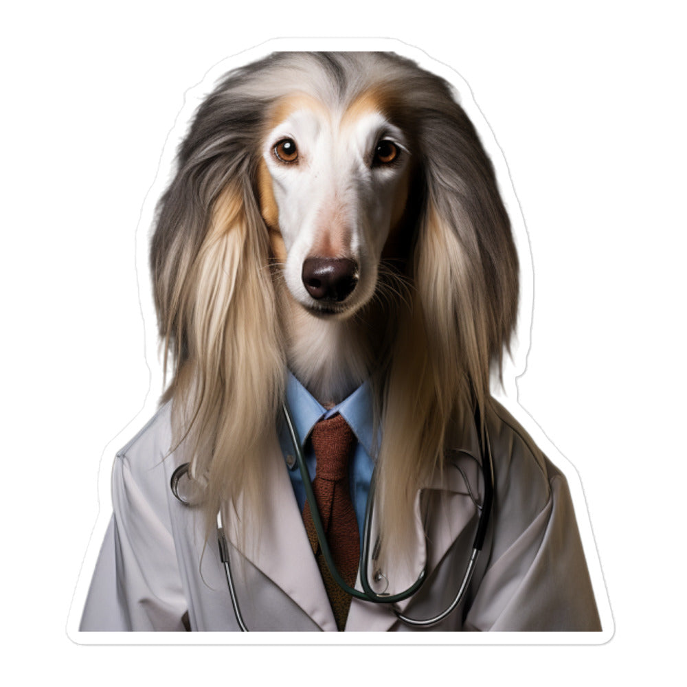 Saluki Doctor Sticker - Stickerfy.ai