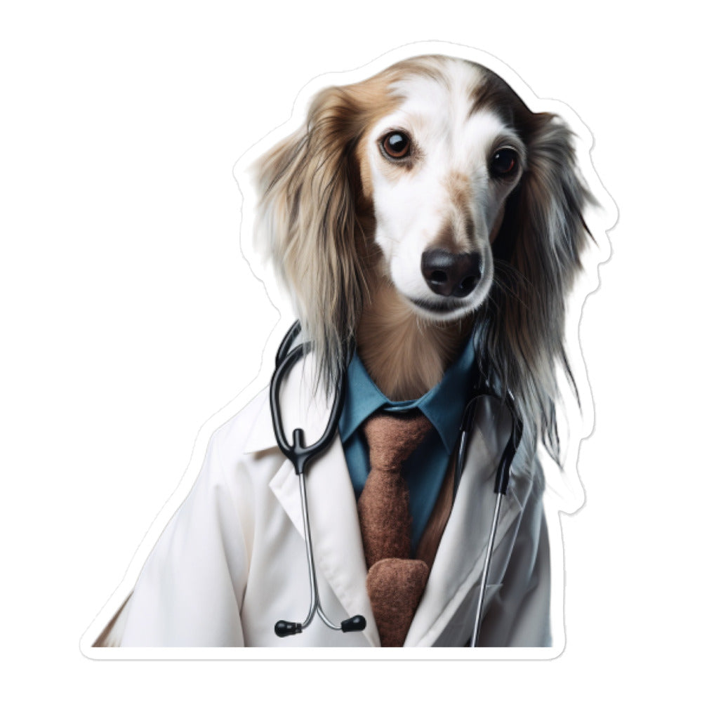 Saluki Doctor Sticker - Stickerfy.ai