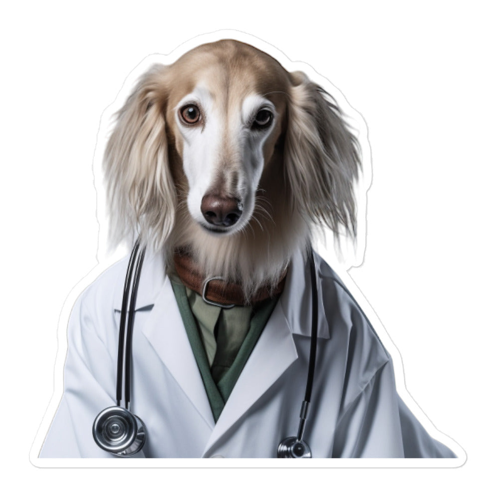 Saluki Doctor Sticker - Stickerfy.ai