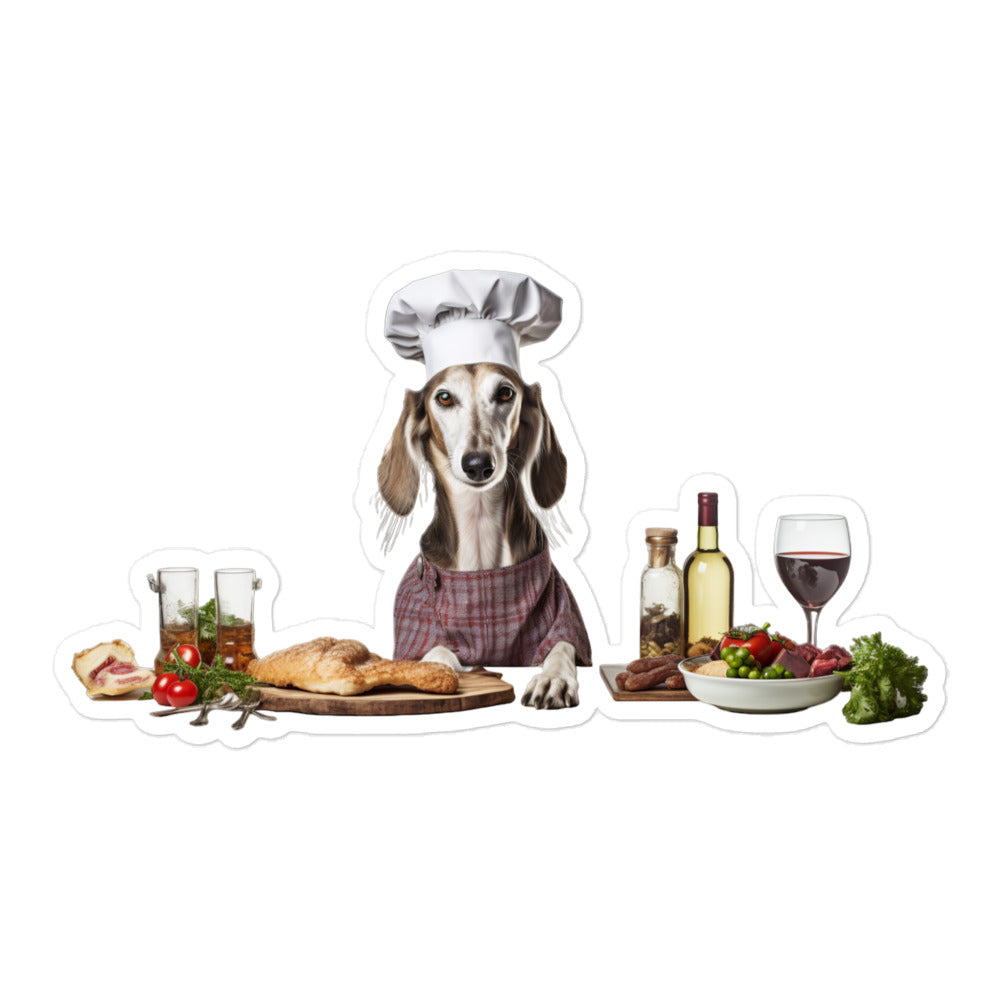 Saluki Chef Sticker - Stickerfy.ai