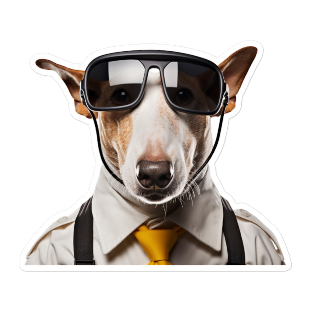 Bull Terrier Transit Operator Sticker - Stickerfy.ai