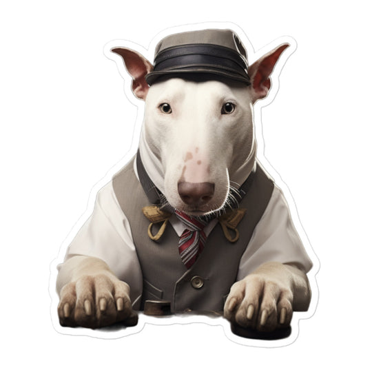 Bull Terrier Transit Operator Sticker - Stickerfy.ai