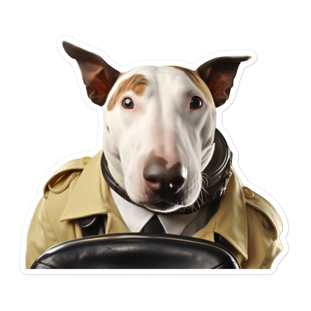 Bull Terrier Transit Operator Sticker - Stickerfy.ai