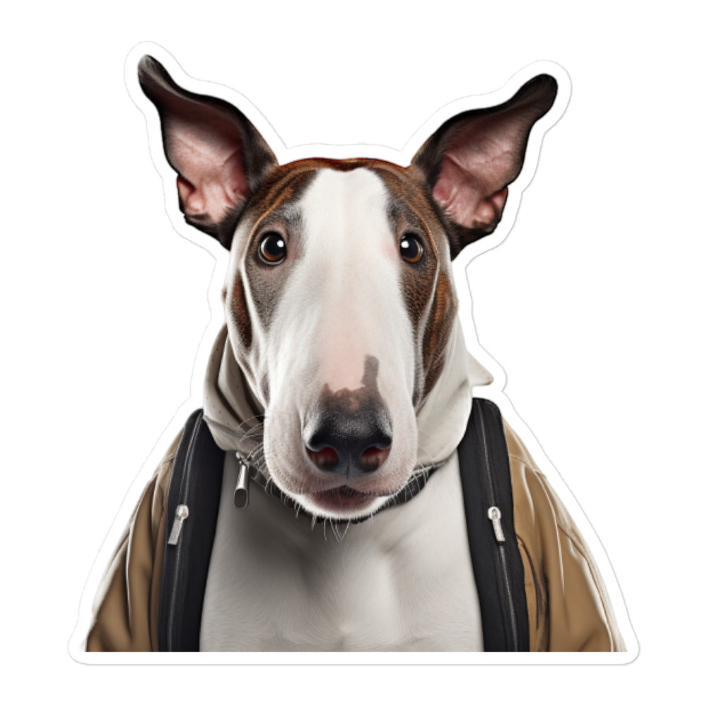 Bull Terrier Student Sticker - Stickerfy.ai