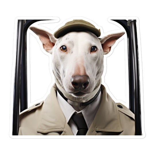 Bull Terrier Transit Operator Sticker - Stickerfy.ai