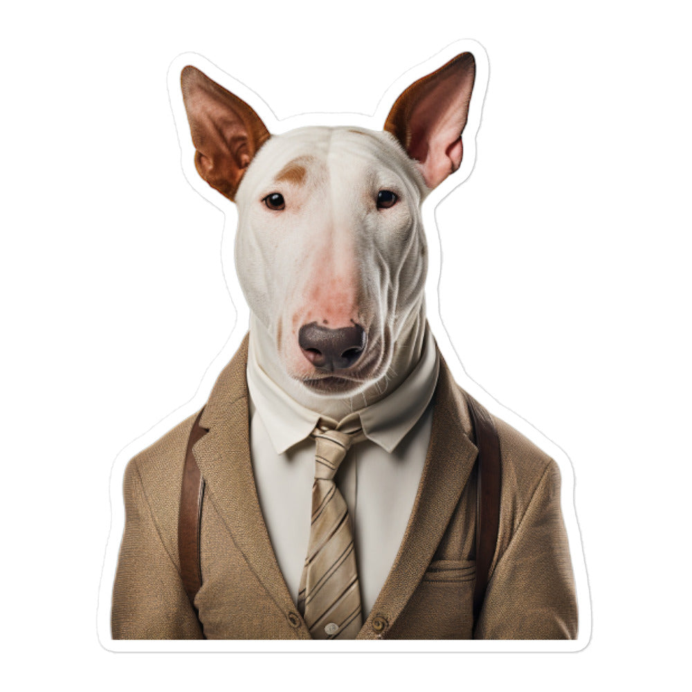 Bull Terrier Student Sticker - Stickerfy.ai
