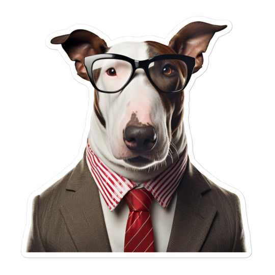 Bull Terrier Student Sticker - Stickerfy.ai