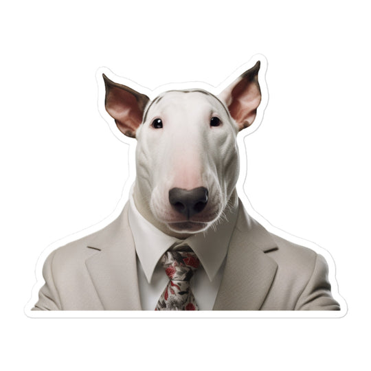 Bull Terrier Sales Consultant Sticker - Stickerfy.ai