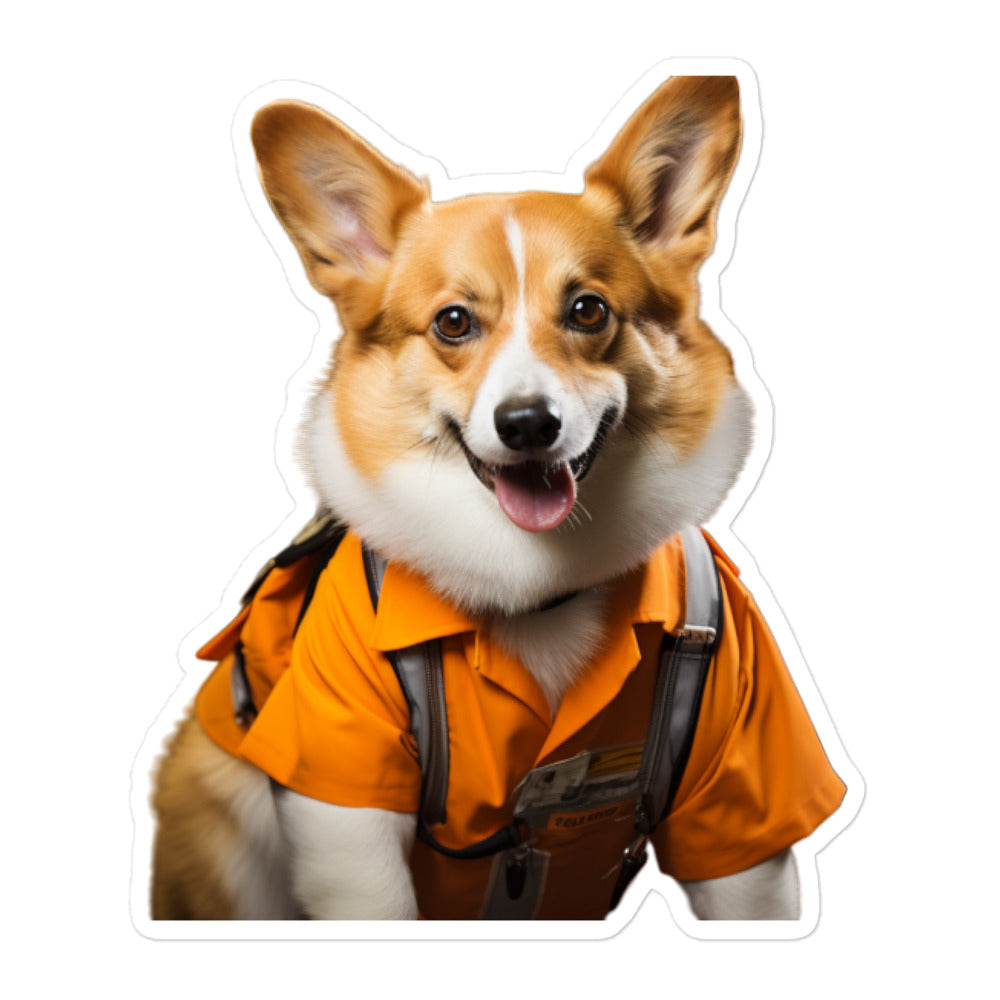 Welsh Corgi Transit Operator Sticker - Stickerfy.ai