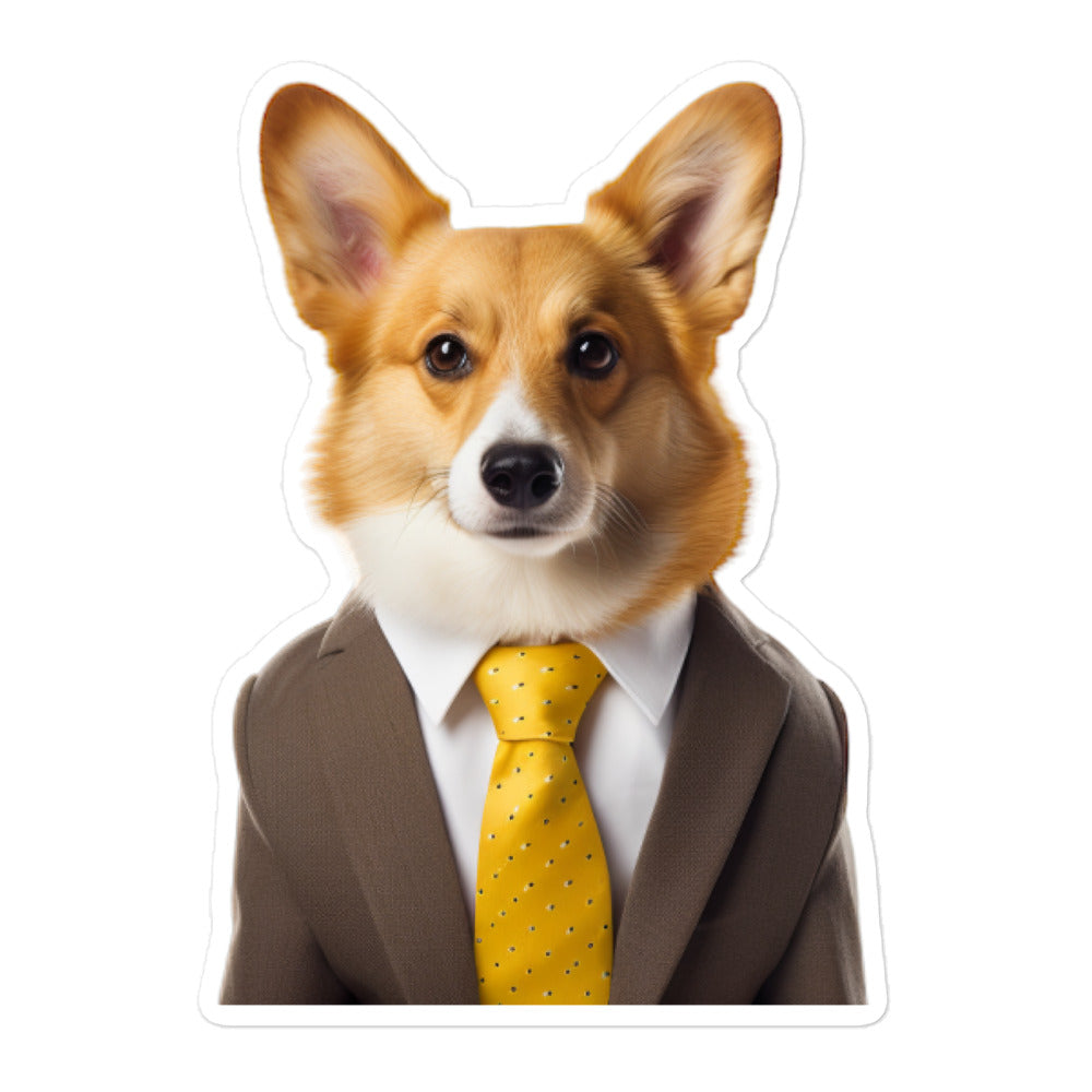 Welsh Corgi Sales Consultant Sticker - Stickerfy.ai