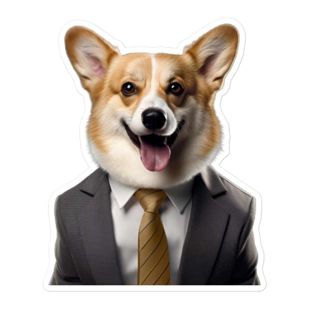 Welsh Corgi Sales Consultant Sticker - Stickerfy.ai