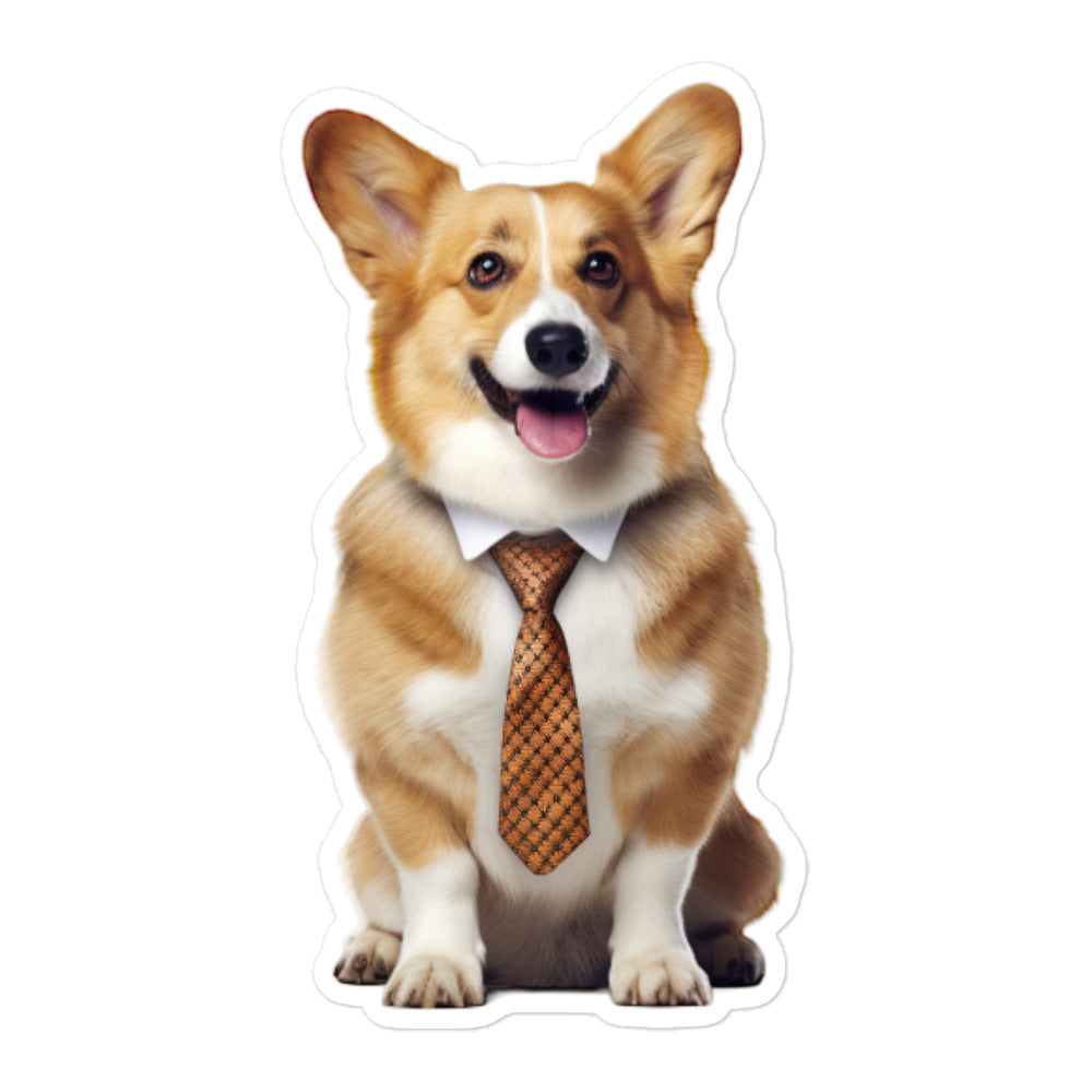 Welsh Corgi Sales Consultant Sticker - Stickerfy.ai