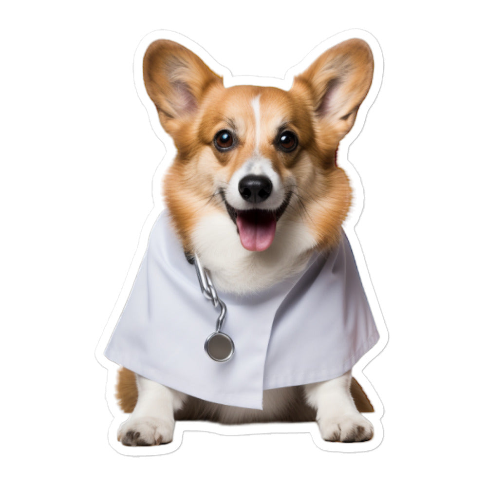 Welsh Corgi Pharmacist Sticker - Stickerfy.ai