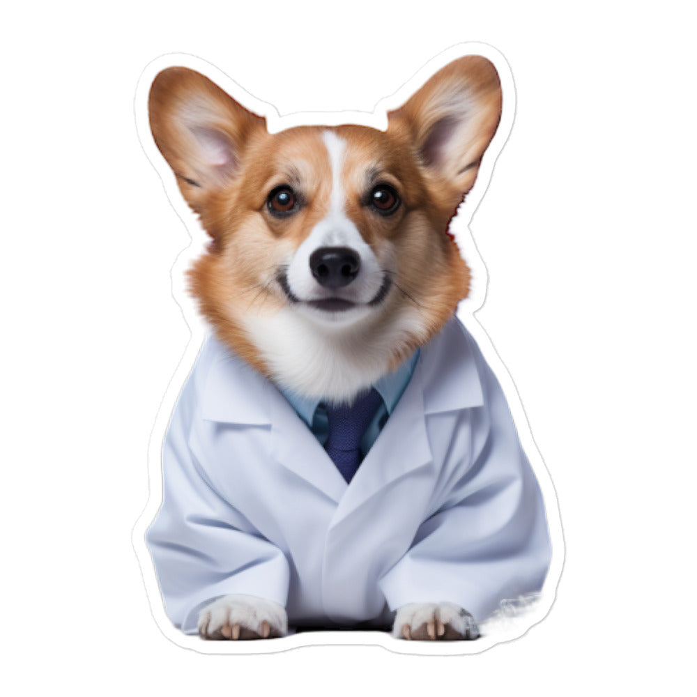 Welsh Corgi Pharmacist Sticker - Stickerfy.ai