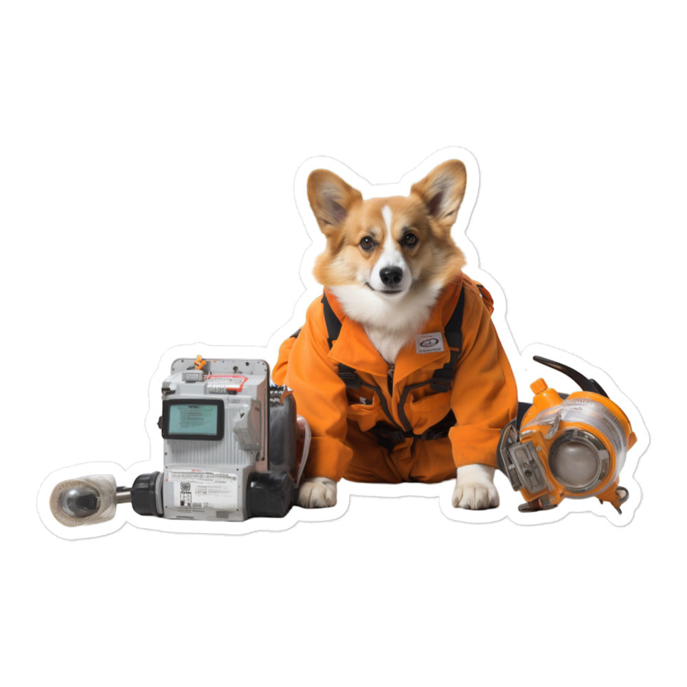 Welsh Corgi Janitor Sticker - Stickerfy.ai