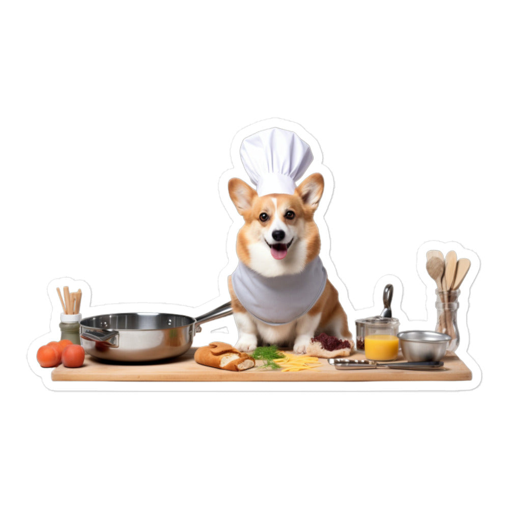 Welsh Corgi Chef Sticker - Stickerfy.ai