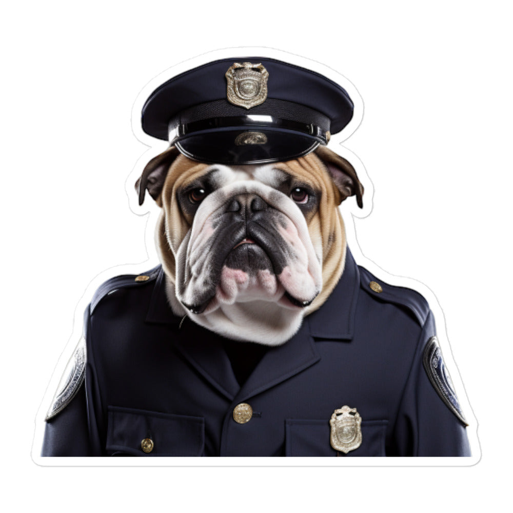 Bulldog Security Officer Sticker - Stickerfy.ai