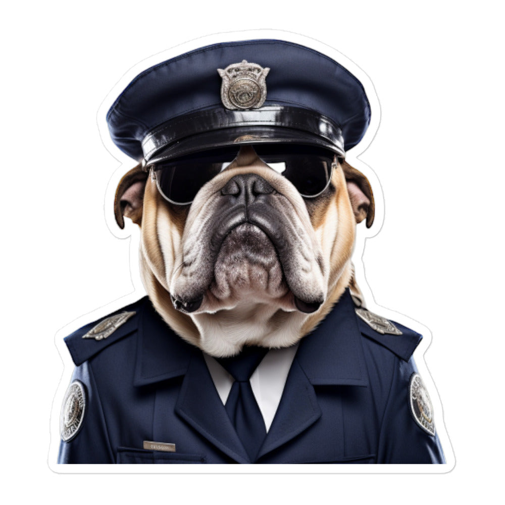 Bulldog Security Officer Sticker - Stickerfy.ai