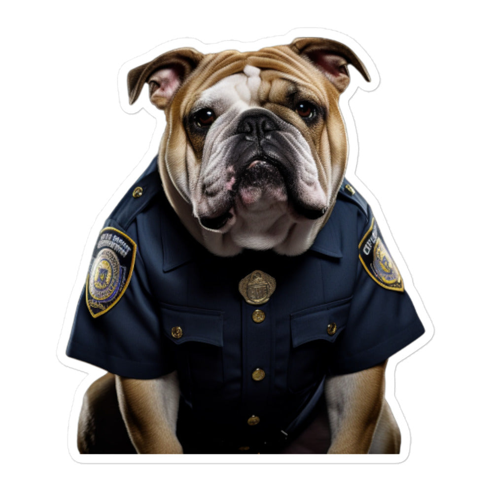 Bulldog Security Officer Sticker - Stickerfy.ai