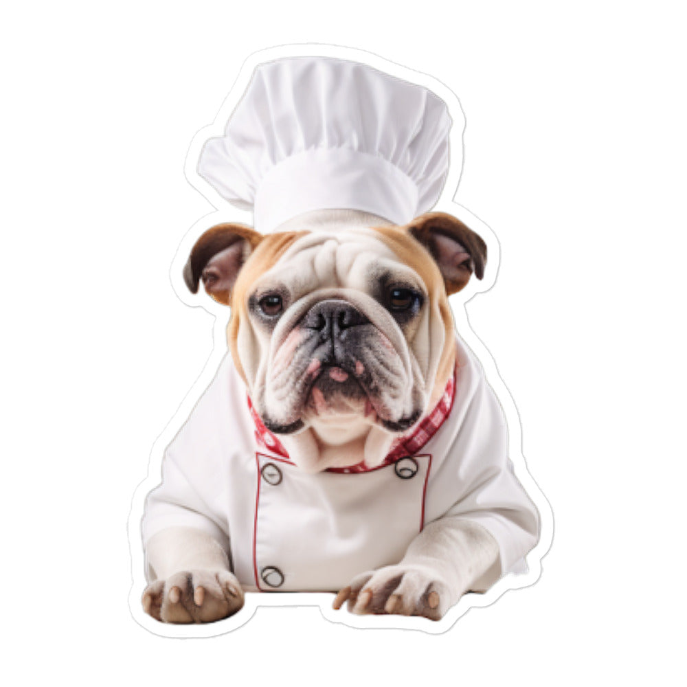 Bulldog Chef Sticker - Stickerfy.ai