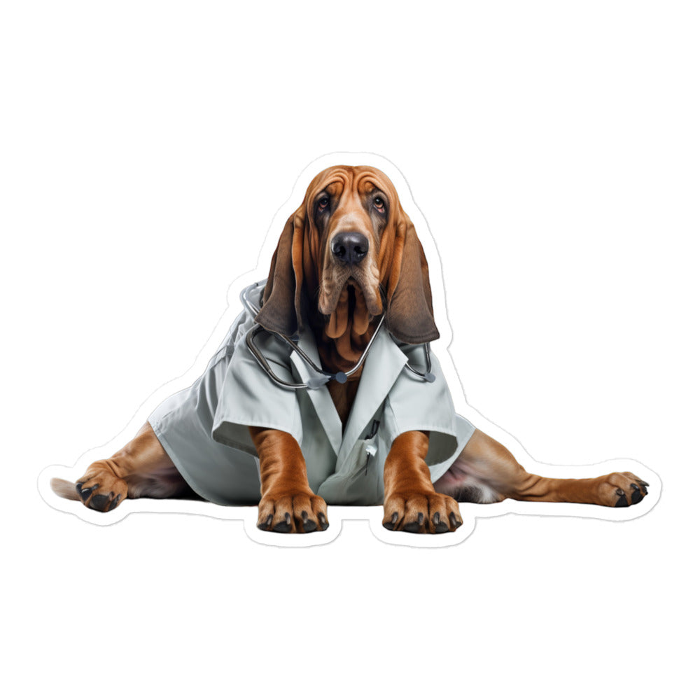 Bloodhound Doctor Sticker - Stickerfy.ai