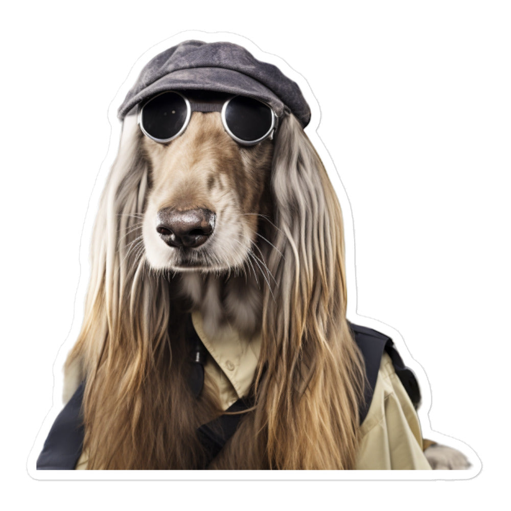 Afghan Hound Transit Operator Sticker - Stickerfy.ai