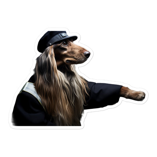 Afghan Hound Transit Operator Sticker - Stickerfy.ai