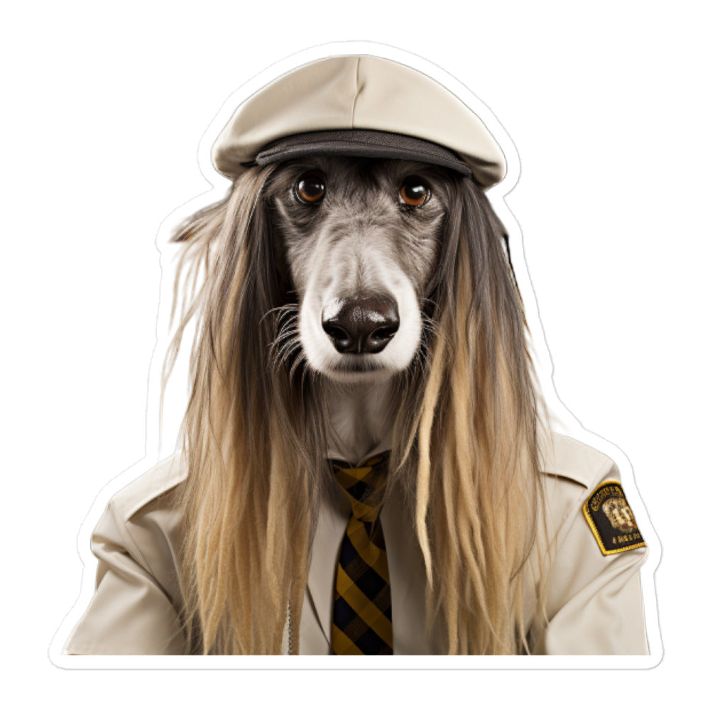 Afghan Hound Transit Operator Sticker - Stickerfy.ai