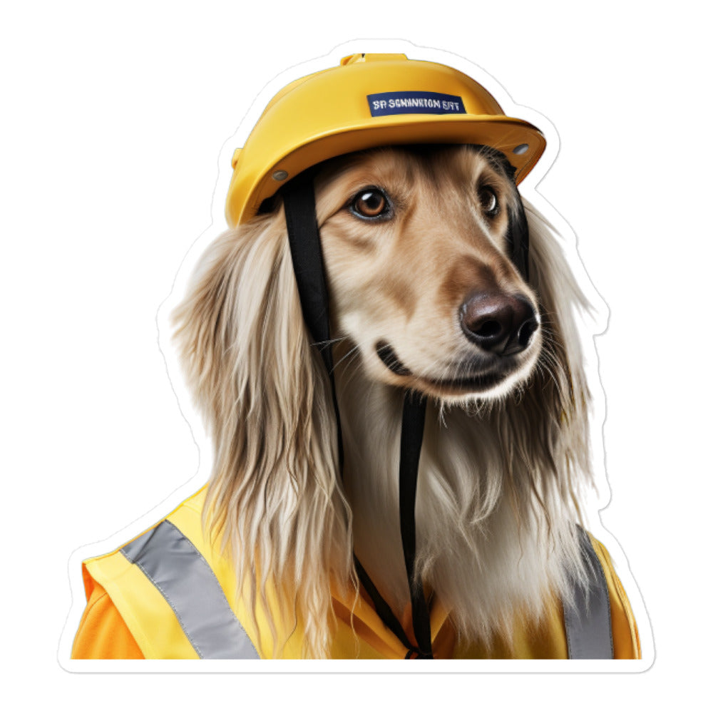 Afghan Hound Transit Operator Sticker - Stickerfy.ai