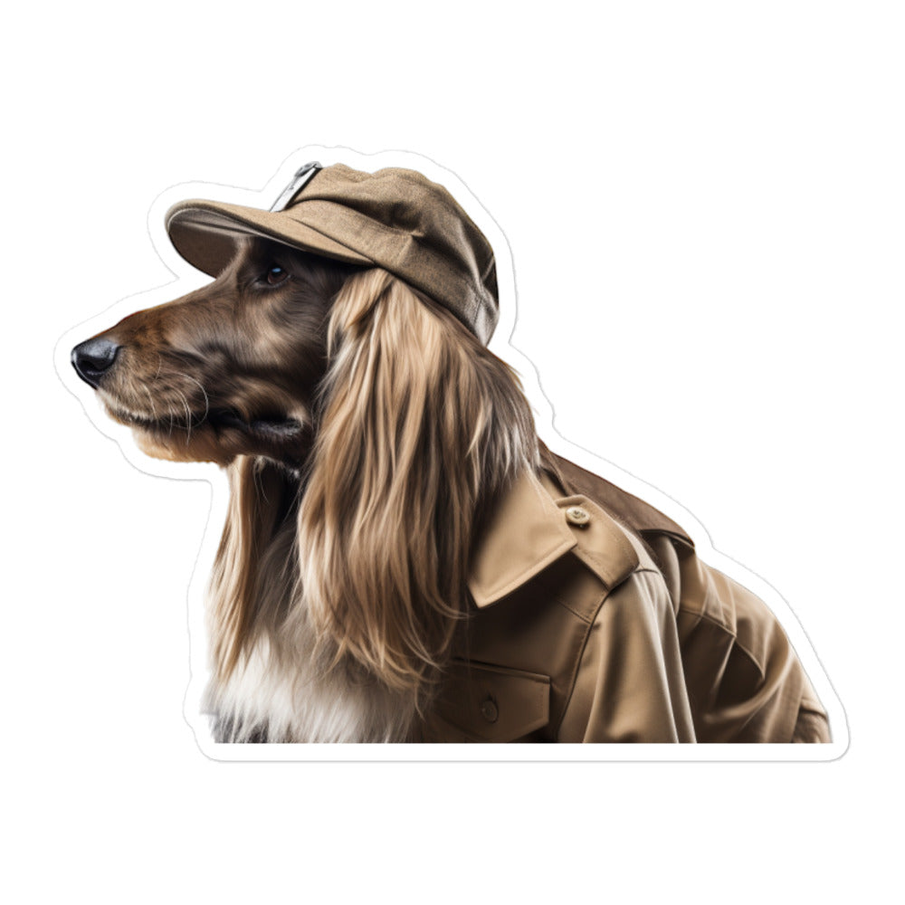 Afghan Hound Transit Operator Sticker - Stickerfy.ai