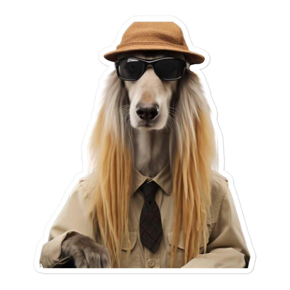 Afghan Hound Transit Operator Sticker - Stickerfy.ai