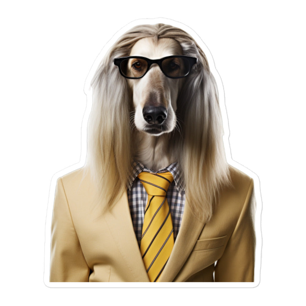 Afghan Hound Sales Consultant Sticker - Stickerfy.ai