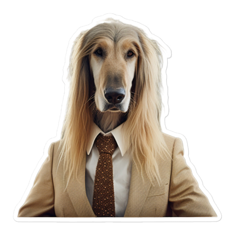 Afghan Hound Sales Consultant Sticker - Stickerfy.ai