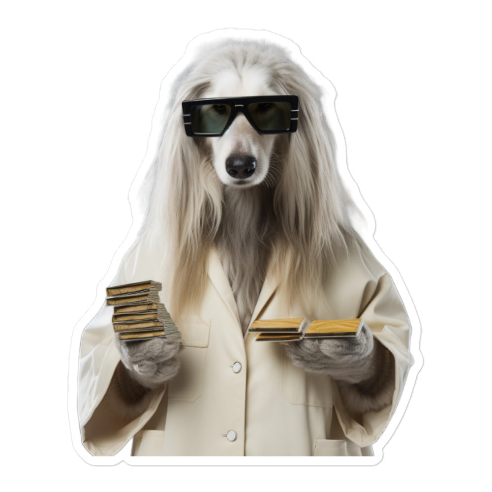 Afghan Hound Pharmacist Sticker - Stickerfy.ai