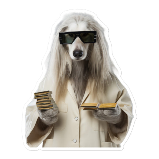 Afghan Hound Pharmacist Sticker - Stickerfy.ai