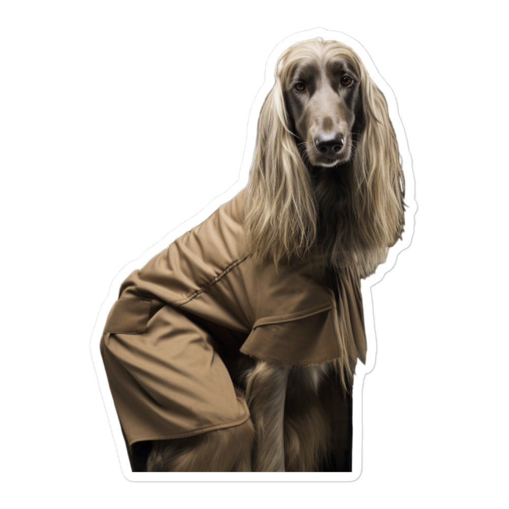 Afghan Hound Mail Carrier Sticker - Stickerfy.ai