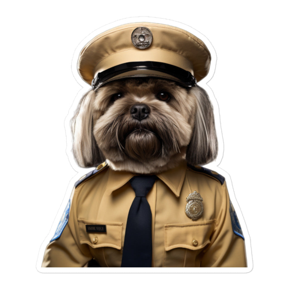 Lhasa Apso Security Officer Sticker - Stickerfy.ai