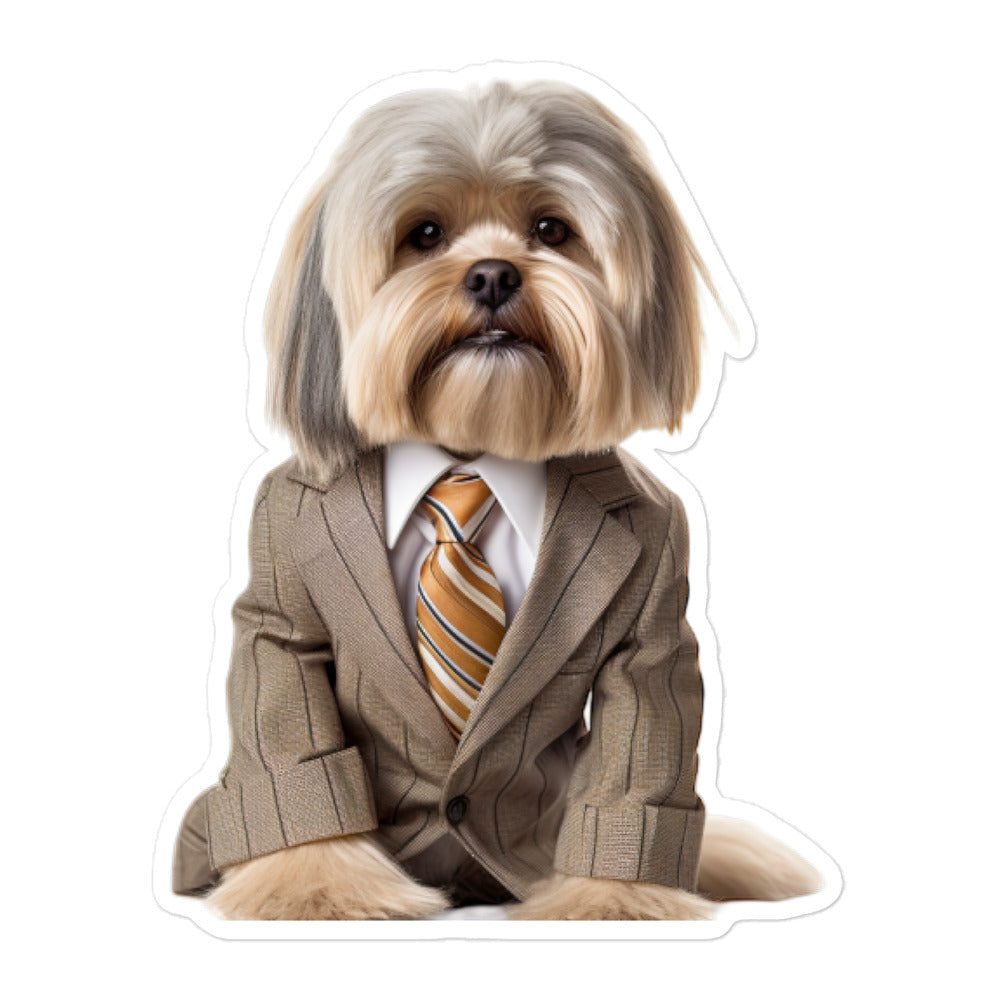 Lhasa Apso Sales Consultant Sticker - Stickerfy.ai