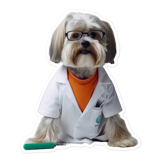 Lhasa Apso Pharmacist Sticker - Stickerfy.ai